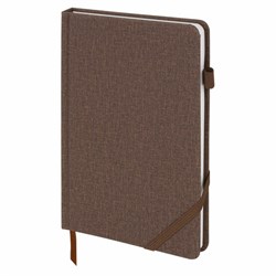 Ежедневник недатированный А5 138x213 мм BRAUBERG "Finest" под кожу, резинка, 136 л., коричневый, 111870 - фото 11000771