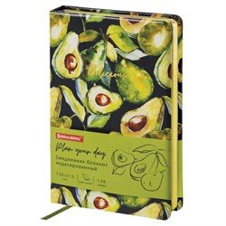 Ежедневник недатированный А5 (138х213 мм), BRAUBERG VISTA, под кожу, твердый, 136 л., "Avocado", 112026 - фото 11001729