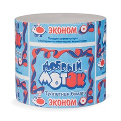 Бумага туалетная бытовая, 43 м, Добрый Моток, без втулки (эконом), М-4 - фото 11010863