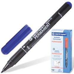 Маркер перманентный CENTROPEN 2846, СИНИЙ, тонкий наконечник, 1 мм, 6 2846 9406 - фото 11028548