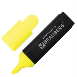 Текстовыделитель BRAUBERG "Contract", ЖЕЛТЫЙ, линия 1-5 мм, 150389 - фото 11028682