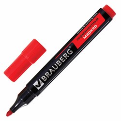 Маркер перманентный BRAUBERG "Contract", КРАСНЫЙ, круглый наконечник, 3 мм, 150467 - фото 11028860