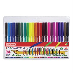 Фломастеры ПИФАГОР "Веселая такса", 24 цвета, вентилируемый колпачок, 151399 - фото 11031060