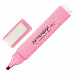 Текстовыделитель ЮНЛАНДИЯ "COLORSTAR PASTEL", ПАСТЕЛЬНЫЙ РОЗОВЫЙ, линия 1-4 мм, 151712 - фото 11033061