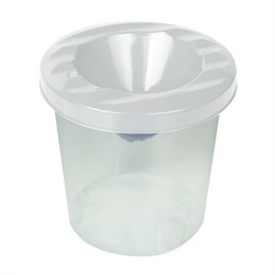 Стакан-непроливайка ПИФАГОР, белый, прозрачный, 191309 - фото 11043217