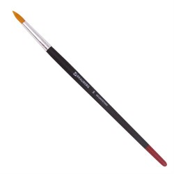 Кисть BRAUBERG, синтетика, круглая, № 5, 200211 - фото 11045829