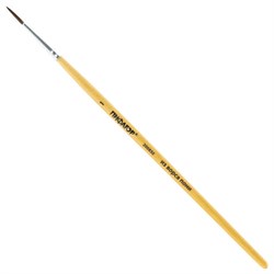 Кисть ПИФАГОР, ПОНИ, круглая, № 1, деревянная лакированная ручка, с колпачком, 200830 - фото 11046720