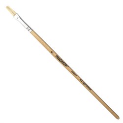 Кисть ПИФАГОР, ЩЕТИНА, плоская, № 6, деревянная лакированная ручка, пакет с подвесом, 200872 - фото 11046987