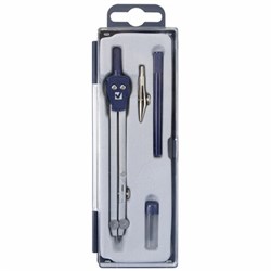 Готовальня BRAUBERG "Student Oxford", 4 предмета: циркуль 140 мм, рейсфедернная вставка + держатель, грифель, 210335 - фото 11047728