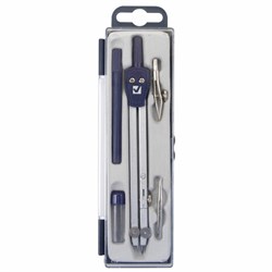 Готовальня BRAUBERG "Student Oxford", 5 предметов: циркуль 140 мм, 2 вставки, держатель, грифель, 210337 - фото 11047757