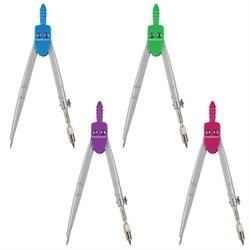 Циркуль ERICH KRAUSE "School", 120 мм, туба, ассорти, дисплей, 31526 - фото 11047893