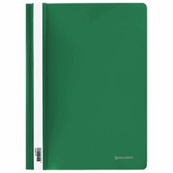 Скоросшиватель пластиковый BRAUBERG, А4, 130/180 мкм, зеленый, 220414 - фото 11049102