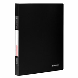 Папка 60 вкладышей BRAUBERG "Office", черная, 0,6 мм, 222637 - фото 11051943