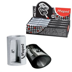 Точилка MAPED (Франция) "Satellite Metal", без контейнера, металлическая, ассорти, дисплей, 534019 - фото 11052402