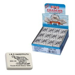 Ластик KOH-I-NOOR "Слон" 300/40, 35,5x23x8 мм, белый, прямоугольный, натуральный каучук, 0300040026KDRU - фото 11055187