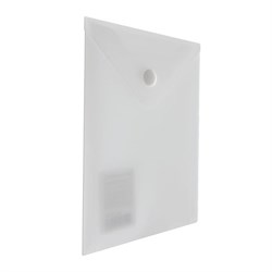 Папка-конверт с кнопкой МАЛОГО ФОРМАТА (105х148 мм), А6, матовая прозрачная, 0,18 мм, BRAUBERG, 227321 - фото 11059007