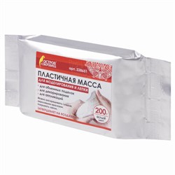 Паста (масса) для лепки ОСТРОВ СОКРОВИЩ, самозатвердевающая, 200 г, натуральный белый, 228651 - фото 11063772