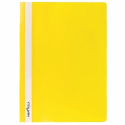 Скоросшиватель пластиковый ЮНЛАНДИЯ, А4, 130/180 мкм, желтый 228677 - фото 11063987