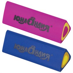 Ластик ЮНЛАНДИЯ "Candy", 44х15х15 мм, цвет ассорти, треугольный, 228725 - фото 11064287