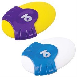 Ластик ЮНЛАНДИЯ "Морские камушки", 48х36х12 мм, цвет ассорти, овальный, пластиковый держатель, 228727 - фото 11064303