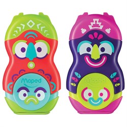 Точилка MAPED "Loopy Fancy", с контейнером и стирательной резинкой, корпус ассорти, 049131 - фото 11064670