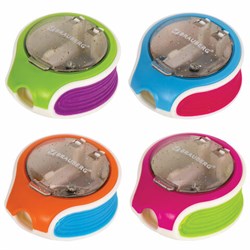 Точилка BRAUBERG "Mix Soft", пластиковая, с контейнером, корпус ассорти, 229585 - фото 11068104