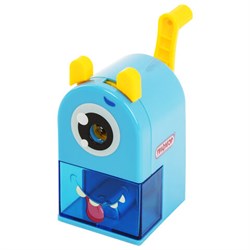 Точилка механическая ПИФАГОР "Монстрик", корпус голубой, для чернографитных и цветных карандашей, 229715 - фото 11068645