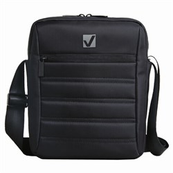 Сумка на плечо BRAUBERG COMPACT с отделением для планшета 9,7'', 2 кармана, черная, 26,5x22x5,5 см, 240500 - фото 11079860