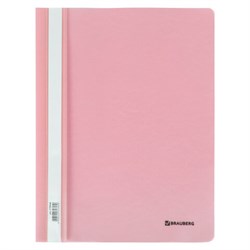 Скоросшиватель пластиковый BRAUBERG "Pastel" А4, 130/180 мкм, персиковый, 270457 - фото 11082887