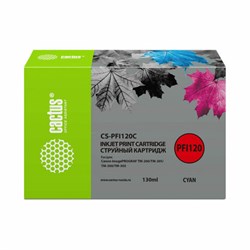 Картридж струйный CACTUS (CS-PFI120C) для Canon imagePROGRAF TM-200/TM-205/TM-300, голубой, 130 мл - фото 11090662