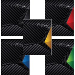 Тетрадь А5, 48 л., HATBER, скоба, клетка, выборочный лак, "CarbonStylee" (микс в спайке), 068127, 48Т5вмВ1 - фото 11098707