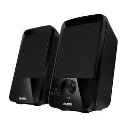 Колонки компьютерные SVEN 312, 2.0, 2х2 Вт, пластик, черные, SV-012540 - фото 11107250