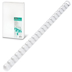 Пружины пластиковые для переплета, КОМПЛЕКТ 100 шт., 14 мм (для сшивания 81-100 л.), белые, FELLOWES, FS-53466 - фото 11109712