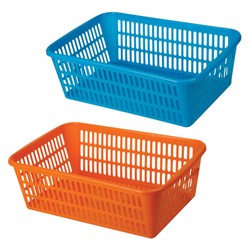 Корзинка 4 литра универсальная, 9,5х30х19,5 см, для хранения, пластик, ассорти, 332, 433320065 - фото 11110073