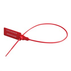 Пломбы пластиковые номерные УНИВЕРСАЛ, самофиксирующиеся, длина рабочей части 350 мм, КРАСНЫЕ, КОМПЛЕКТ 1000 шт., 600806 - фото 11120980