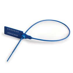 Пломбы пластиковые номерные УНИВЕРСАЛ, самофиксирующиеся, длина рабочей части 350 мм, СИНИЕ, КОМПЛЕКТ 50 шт., 600809 - фото 11120983