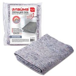 Тряпка для мытья пола 80х100 см, плотность 180 г/м2, серое ХПП, 80% хлопок, 20% полиэфир, "Эконом" LAIMA, 600836 - фото 11121005