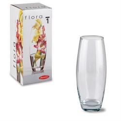 Ваза для цветов, овальная, высота 260 мм, стекло, PASABAHCE "ФЛОРА", фирменная подарочная упаковка, 43966 - фото 11121390