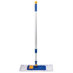 Швабра с флаундером 40 см, телескопический черенок 130 см, резьба 1,6 см, микрофибра/абразив (ТИП К), LAIMA, 601462 - фото 11121736