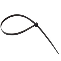 Хомуты (стяжки) нейлоновые, 3,6 мм х 200 мм, комплект 100 шт., черные, европодвес, 57-0201 - фото 11124345