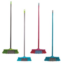 Щетка для уборки КОМПЛЕКТ черенок 110 см + щетка, ширина 31 см, щетина 7 см, еврорезьба, YORK "Frontiera", 51020 - фото 11124780