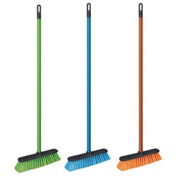 Щетка для уборки КОМПЛЕКТ черенок 110 см + щетка, ширина 31 см, щетина 7 см, еврорезьба, AZUR, 51030 - фото 11124787