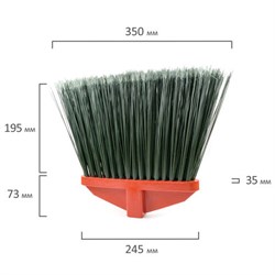 Метла синтетическая плоская "ГАРДЕНА LUX" ширина 35 см, высота 26,8 см, без черенка, еврорезьба, LAIMA EXPERT, 605371 - фото 11126470