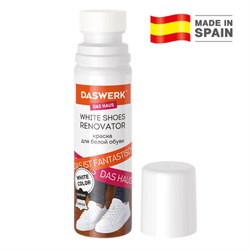 Краска для белой обуви (кожа, текстиль) 75 мл, губка, DASWERK (ДАСВЕРК), 607623 - фото 11132463