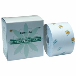 Пластырь-повязка рулонная LEIKO 5х1000 см, на нетканой основе "Липкий бинт", 132824 - фото 11135798