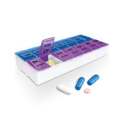 ТАБЛЕТНИЦА / Контейнер для лекарств и витаминов "7 дней/2 приема" БОЛЬШОЙ ОБЪЕМ, DASWERK (ДАСВЕРК), 630844 - фото 11136651