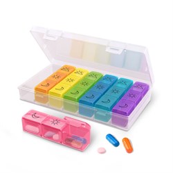 ТАБЛЕТНИЦА / Контейнер-органайзер для лекарств и витаминов, 7 дней/3 приема BOX, DASWERK (ДАСВЕРК), 630848 - фото 11136684