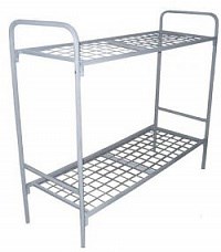 Кровать металлическая двухъярусная сетка (К-2.700СП 100х100 эконом) - фото 11165228