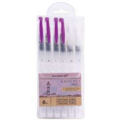 Кисти художественные с резервуаром для воды, синтетика, набор 6 шт., BRAUBERG ART DEBUT, 200965 - фото 11207667