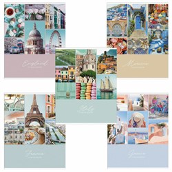 Тетрадь А5, 48 л., HATBER-ECO скоба, офсет №2 ЭКОНОМ, клетка, обложка мелованная бумага, "Travelbook", 075793, 48Т5D1 - фото 11216459